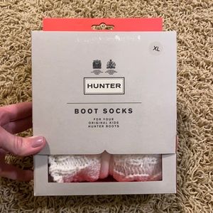 HUNTER Original KIDS XL DUAL Cable Knit Boot Socks